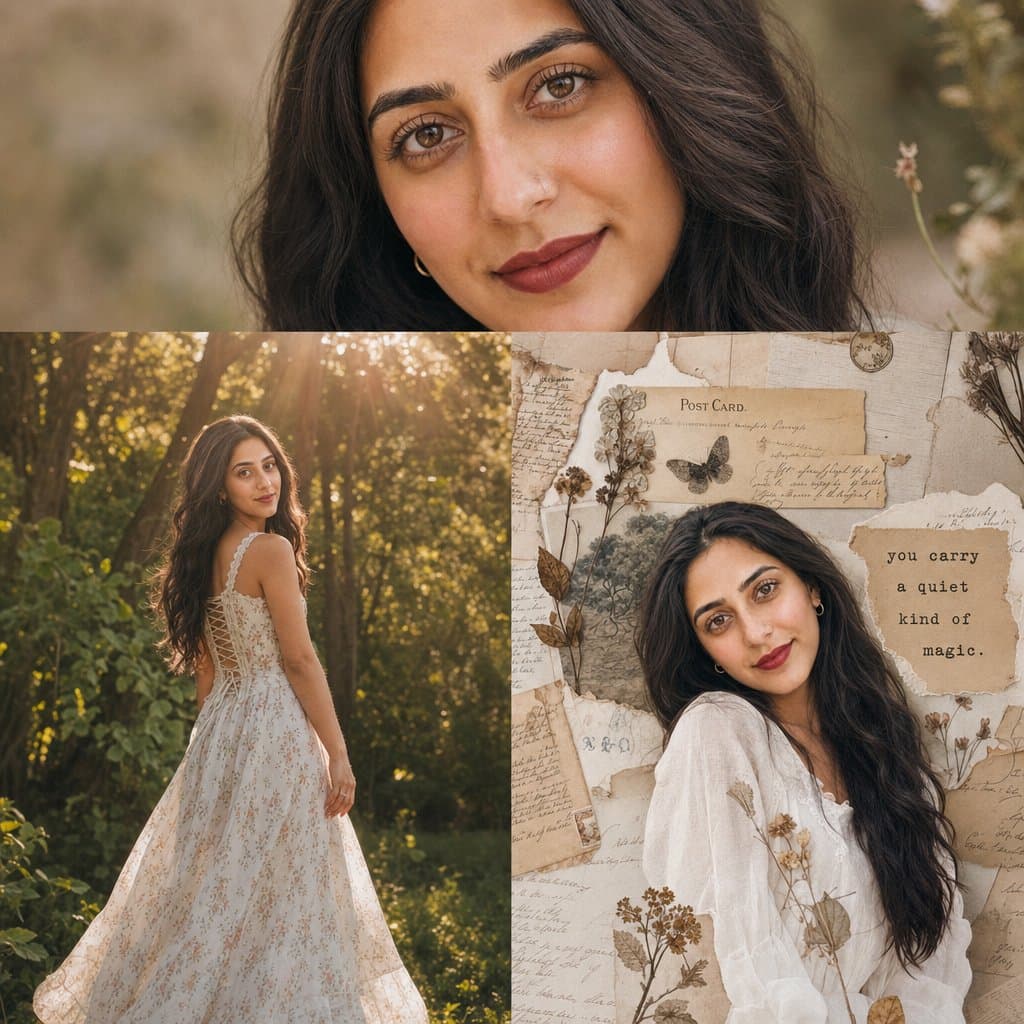 Nostalgic Vintage Collage Portrait preview image 1