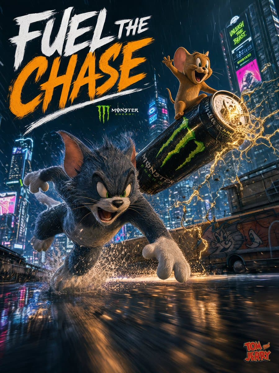 Tom and Jerry Energy Drink Ad preview image 1