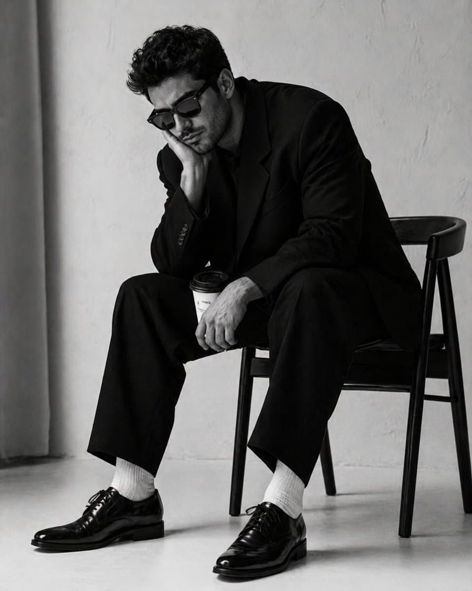 Minimalist Monochrome Fashion Portrait preview image 1