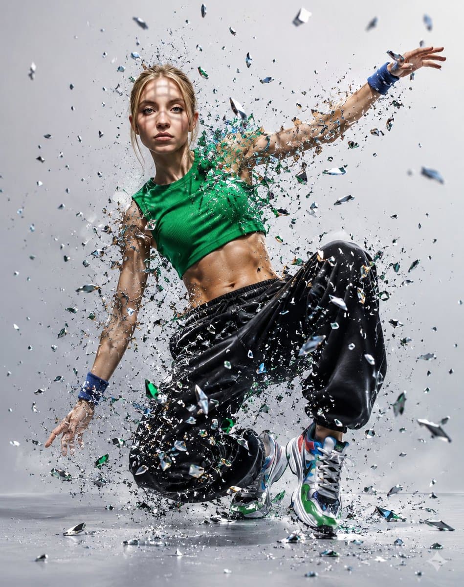 Glass Shard Dance Action Portrait preview image 1