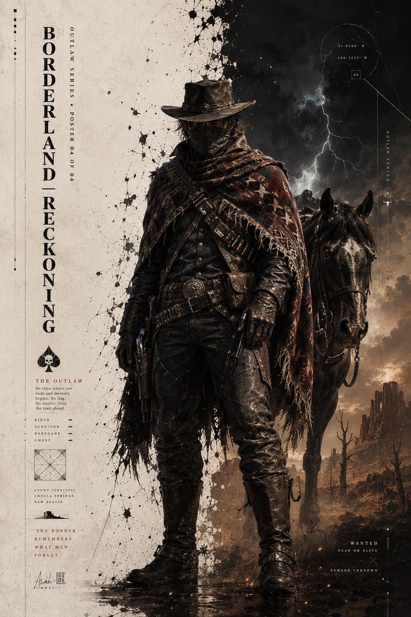 Dark Western Outlaw Poster preview image 2