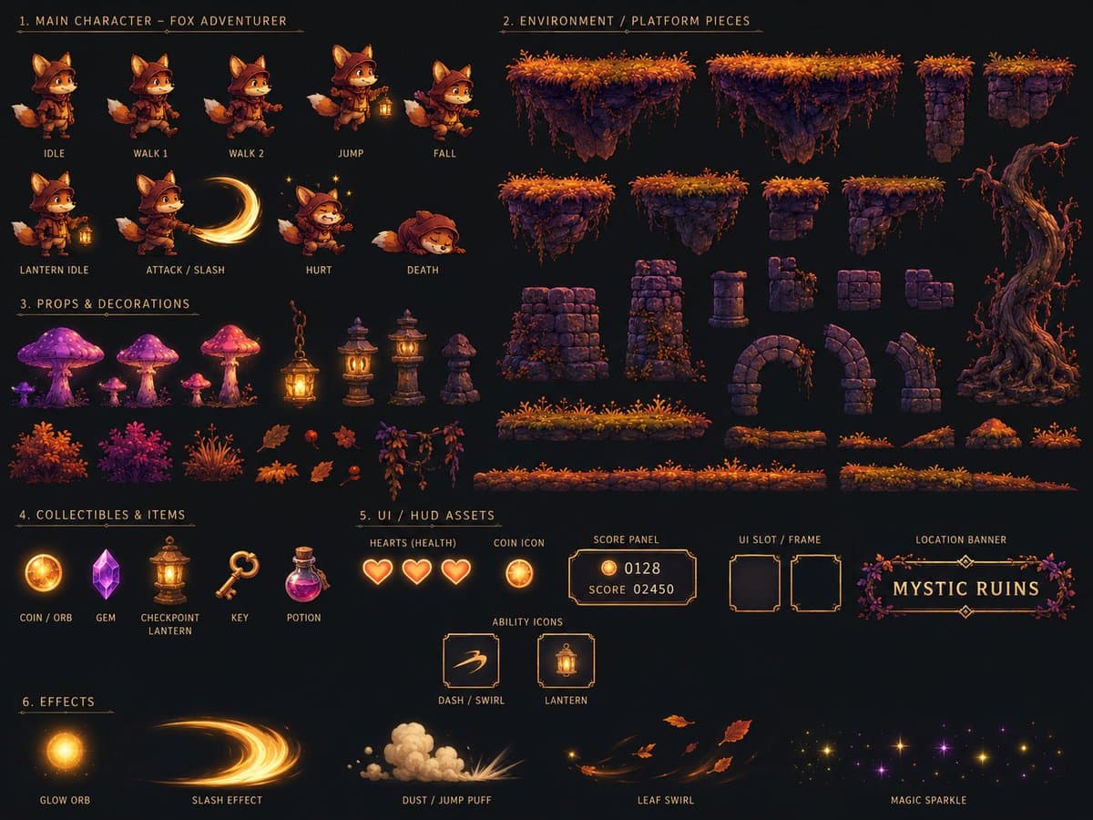 Mystic Ruins Platformer Screenshot preview image 2