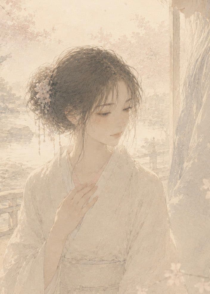 Soft Censored Bridal Kiss Illustration preview image 2