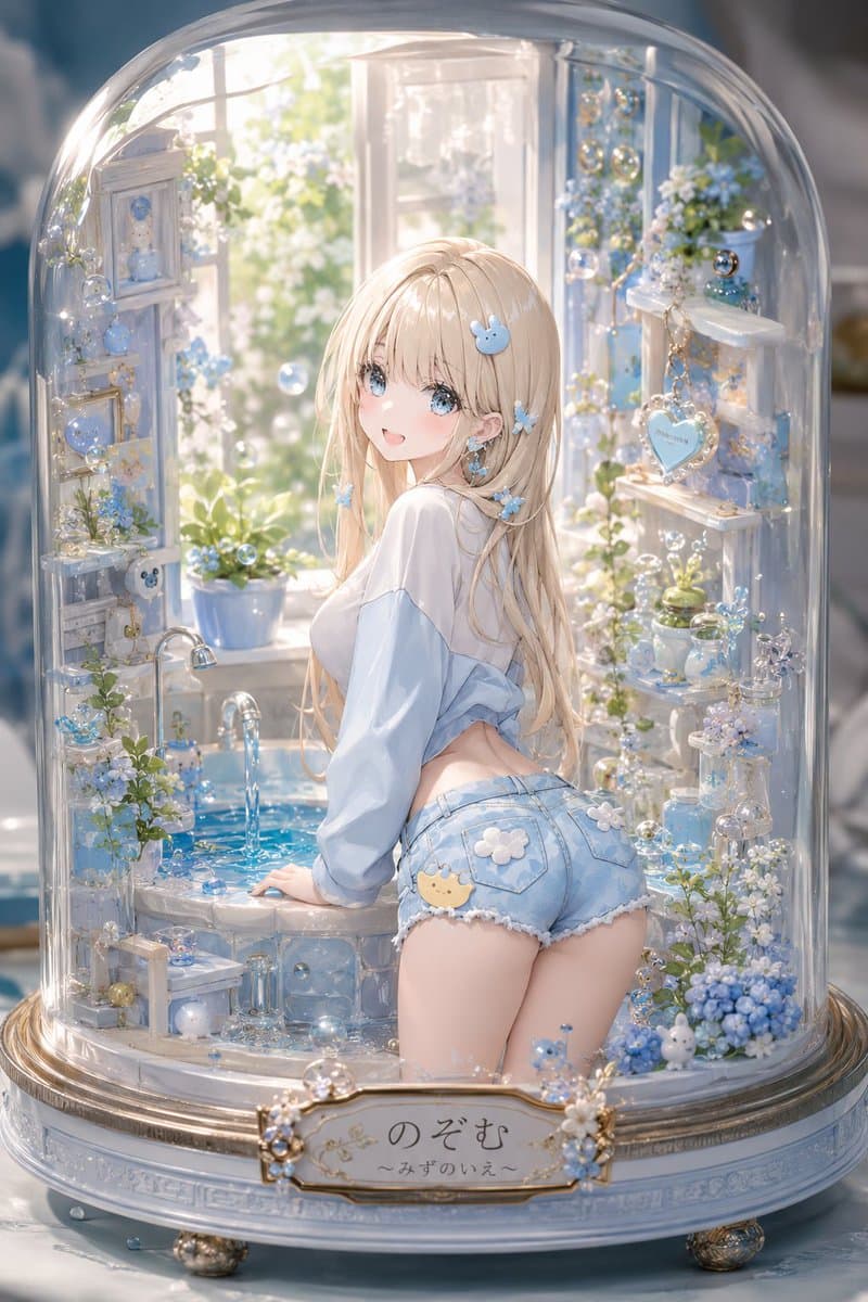 Floral Aqua Dome Anime Knight preview image 2