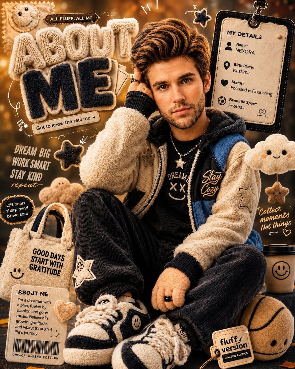 3D Fluffy Toy About Me Poster preview image 1