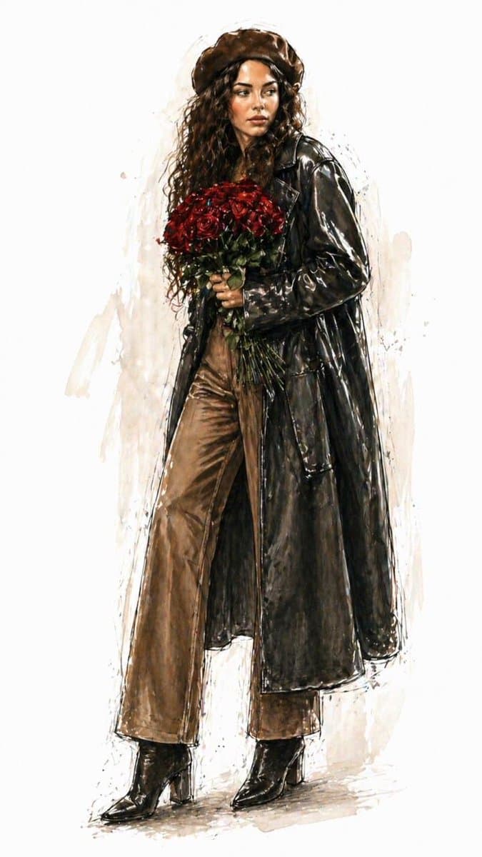 Watercolor Fashion Illustration Sketch preview image 4