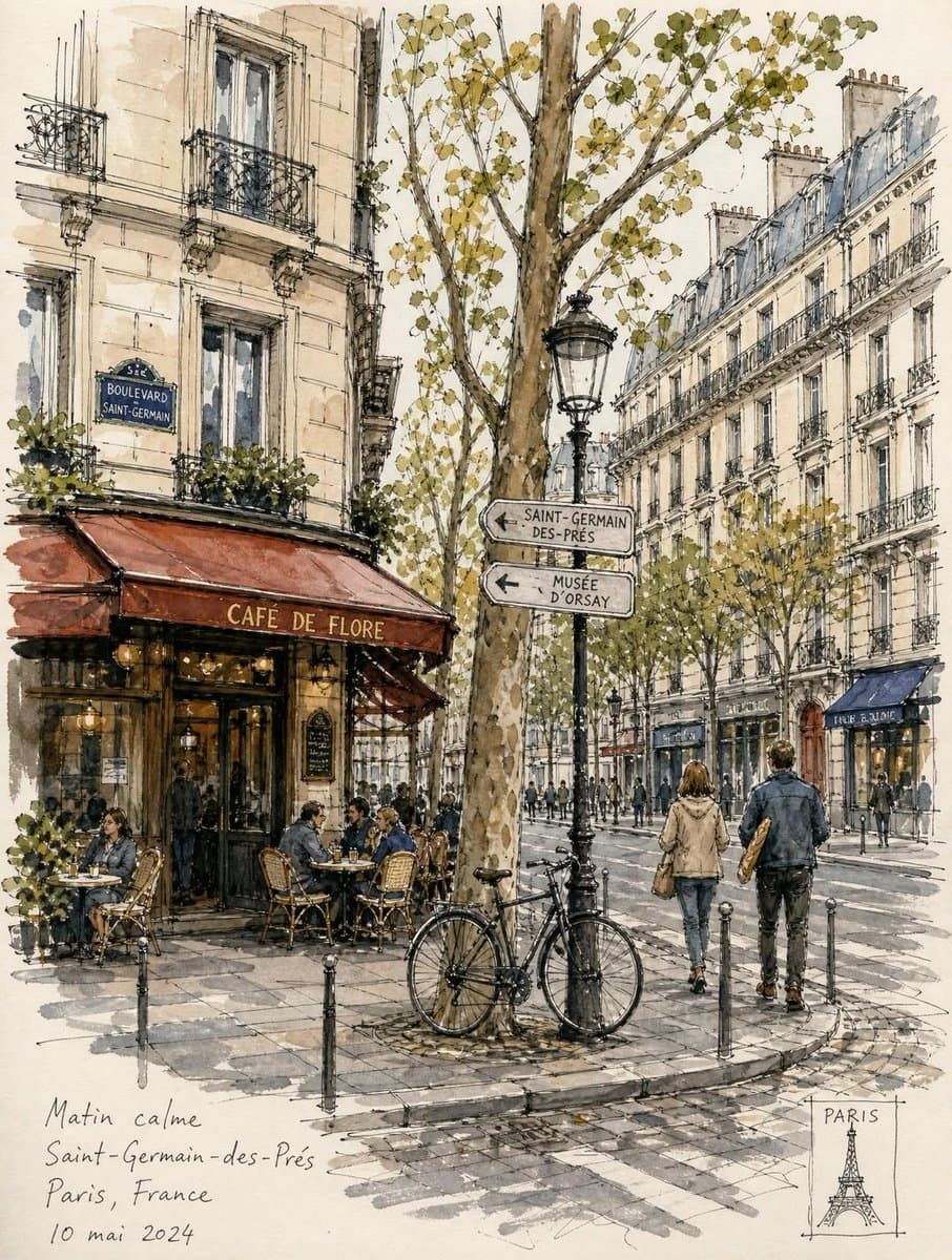 Vintage European Travel Sketchbook preview image 2