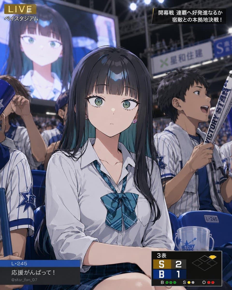 Character Caught on Stadium Screen preview image 1