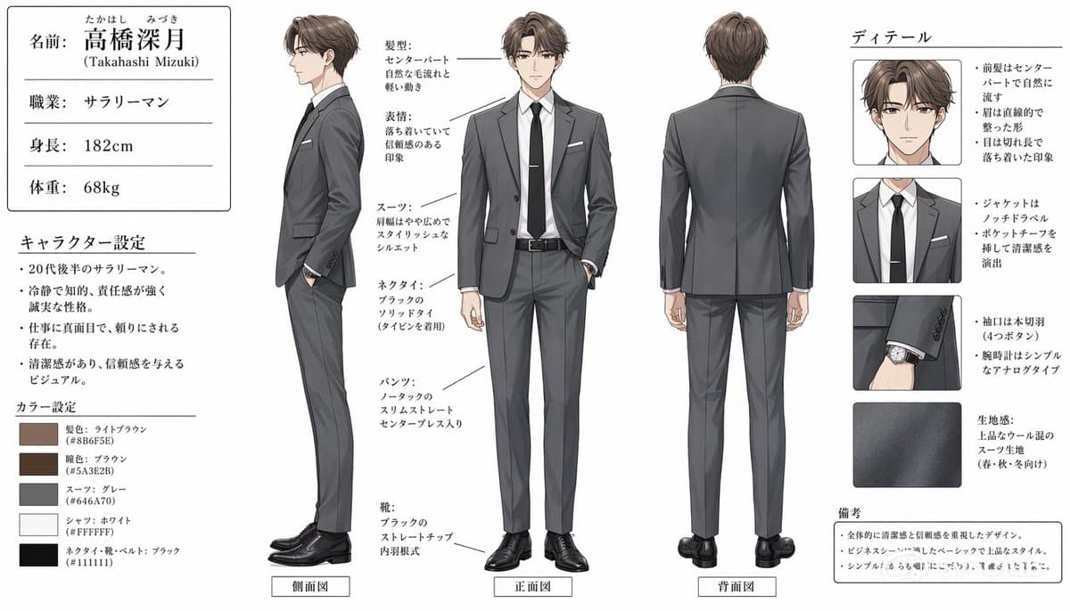 Japanese Salaryman Character Sheet preview image 1