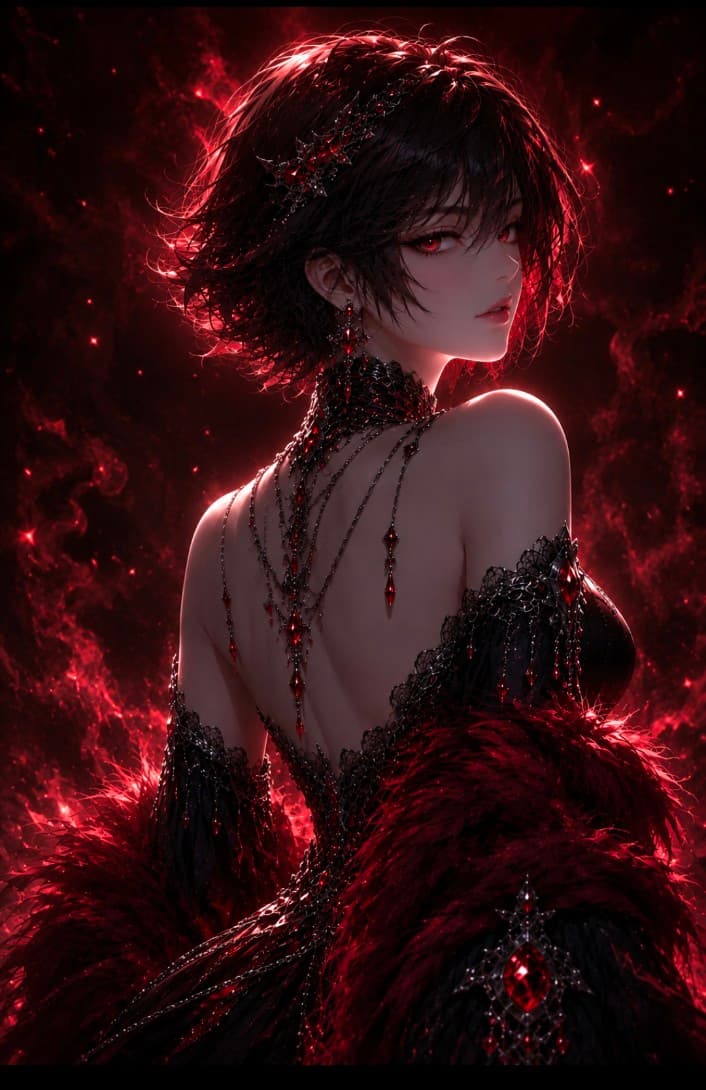 Dark Fantasy Anime Gothic Portrait preview image 1