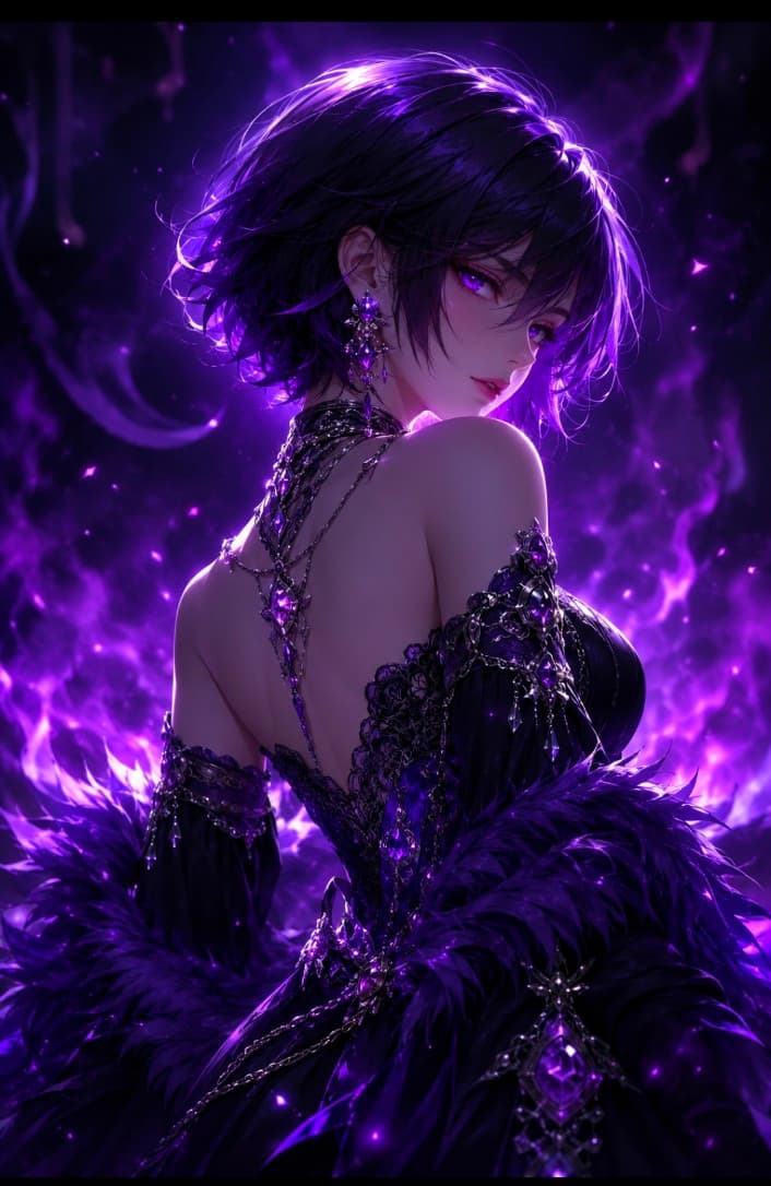 Dark Fantasy Anime Gothic Portrait preview image 3