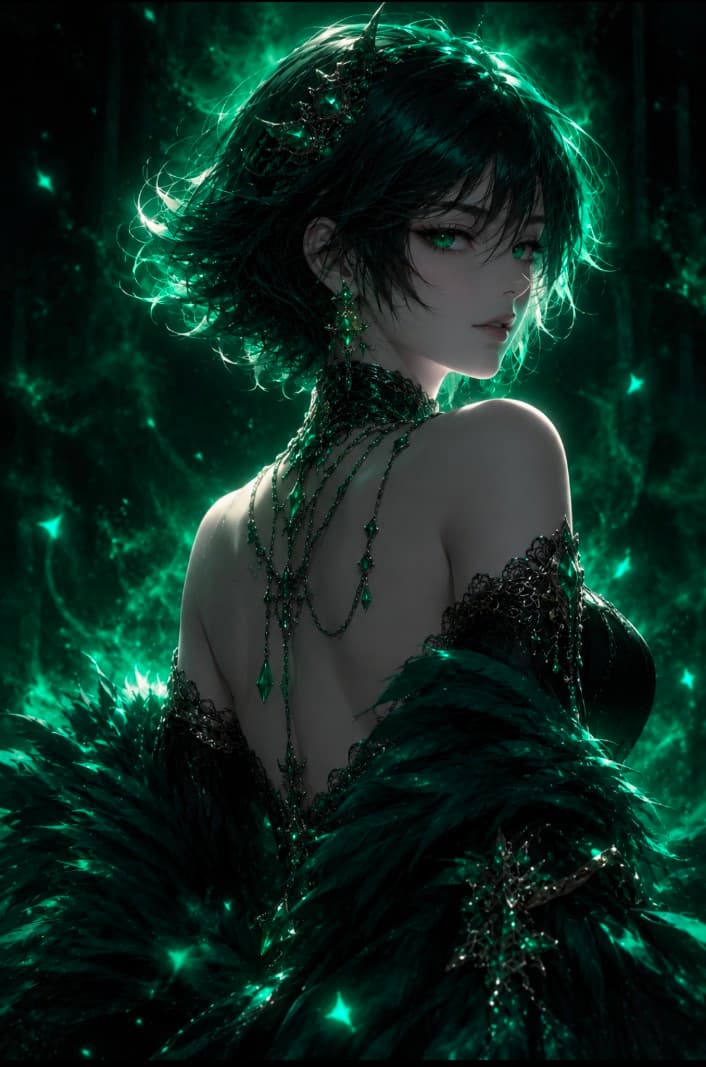 Dark Fantasy Anime Gothic Portrait preview image 4