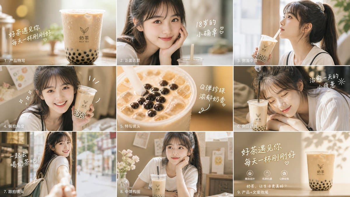 Milk Tea Commercial Storyboard preview image 1