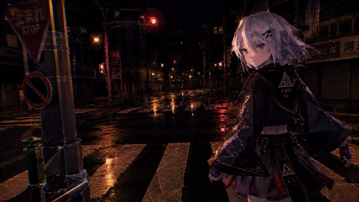 Cyberpunk Low-Poly Rainy Street preview image 3