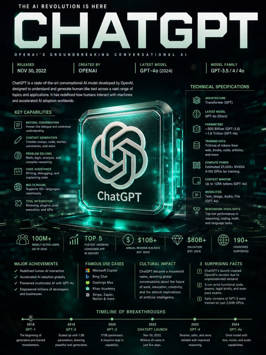 Grok AI Editorial Infographic Poster preview image 2