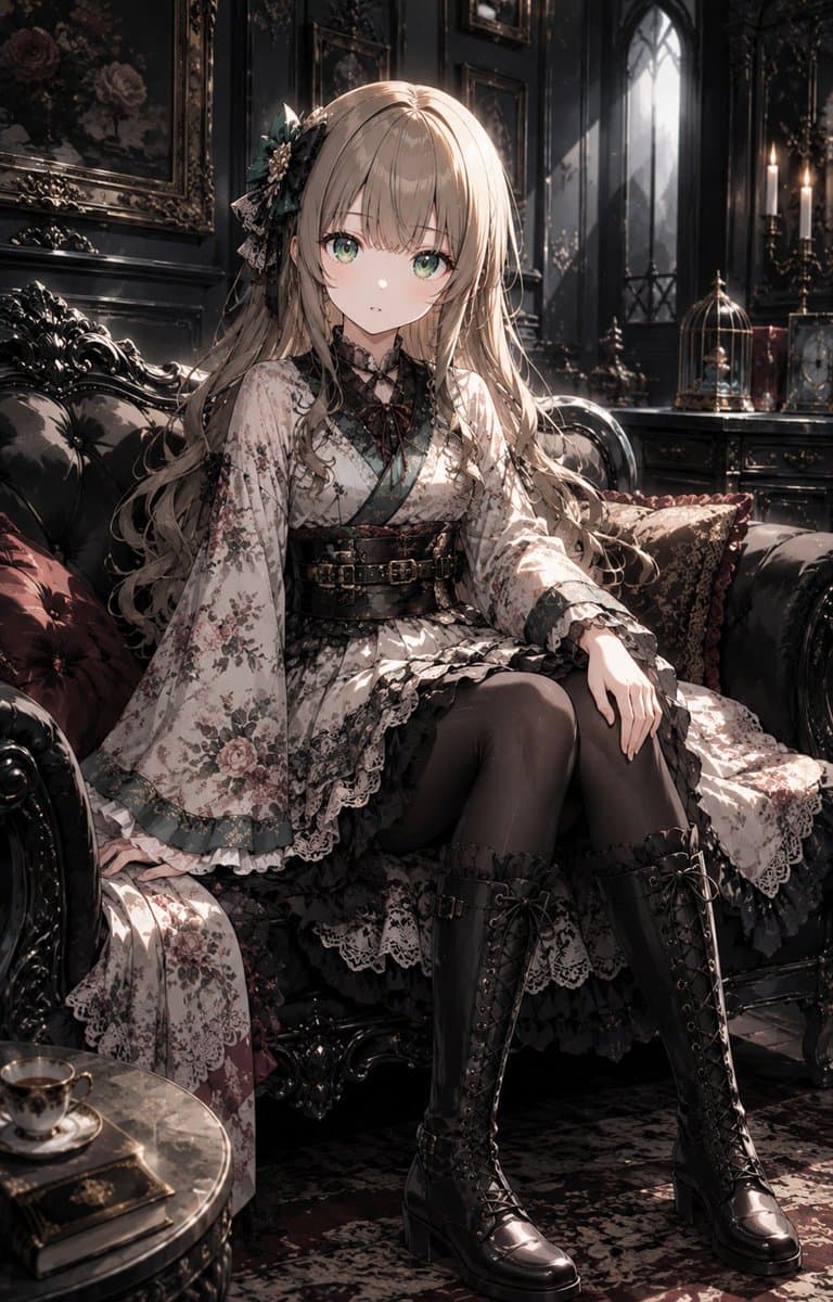 Gothic Lolita Furisode Outfit preview image 2