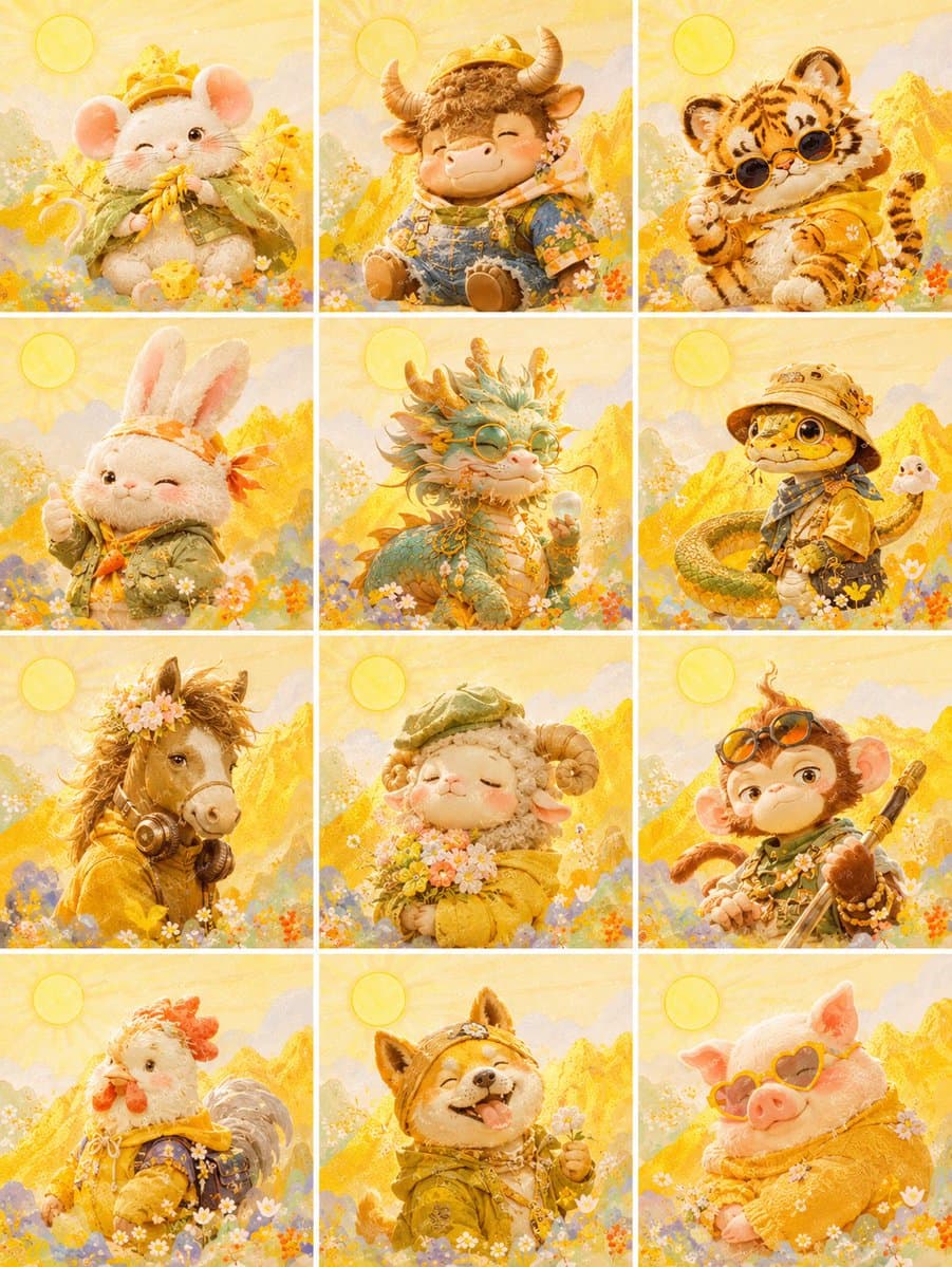 Pastel Zodiac Avatar Grid preview image 2