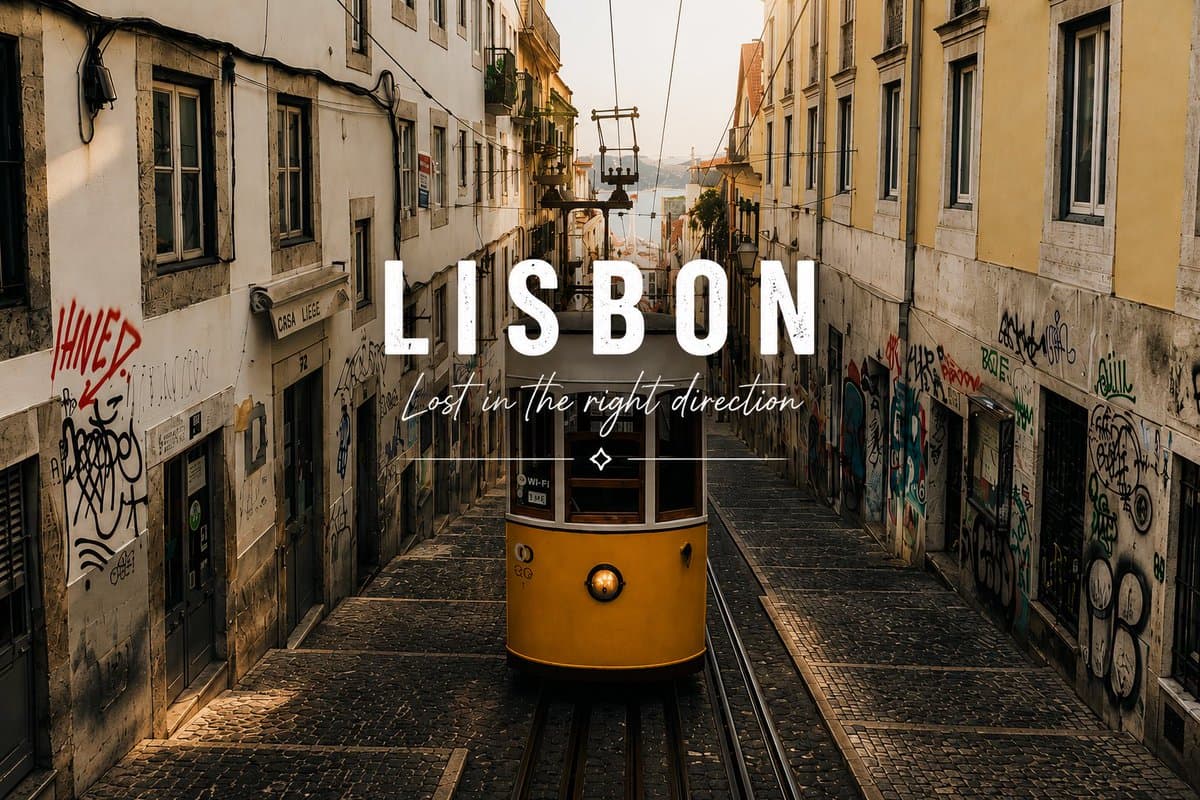 Lisbon Vintage Tram Travel Poster preview image 3