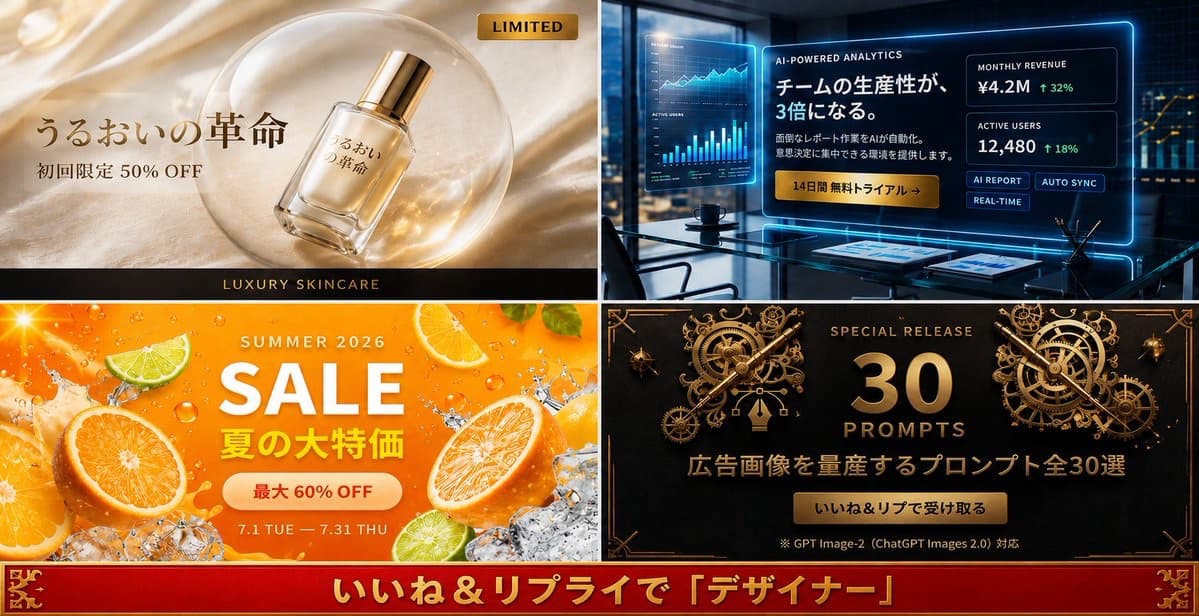 Four-Panel Japanese Ad Prompt Giveaway preview image 1
