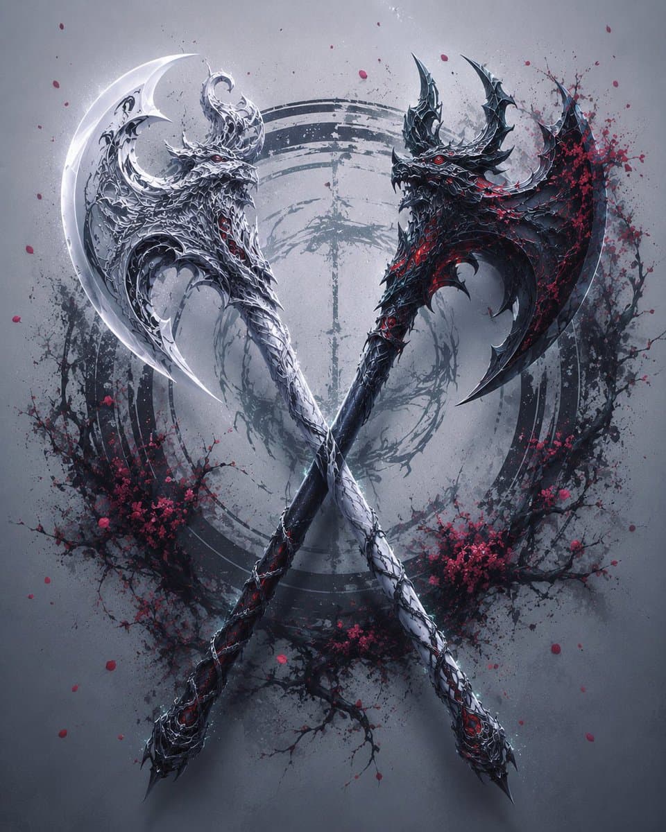 Crossed Dark Eastern Fantasy Halberds preview image 1