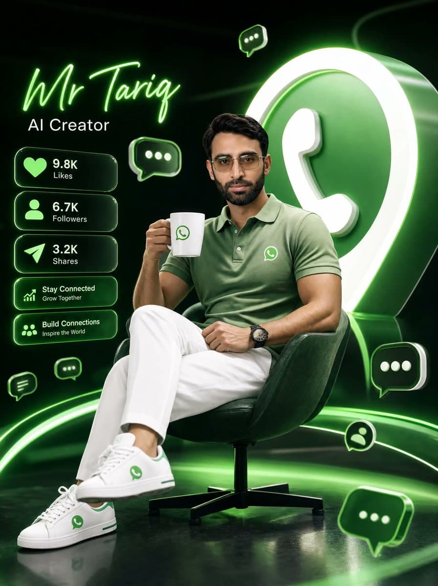 Neon WhatsApp AI Creator Poster preview image 1