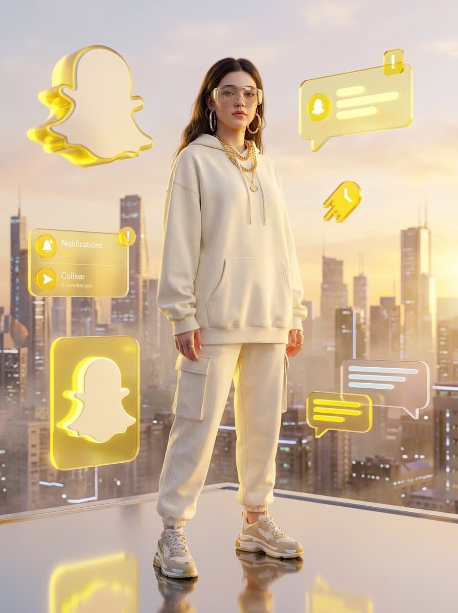 Luxury Snapchat Neon Fashion Portrait preview image 1