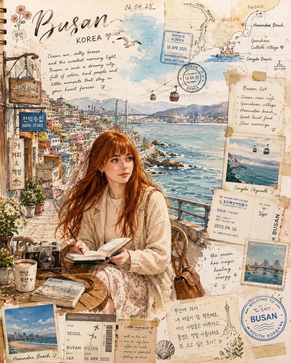 Watercolor Travel Journal Illustration preview image 1