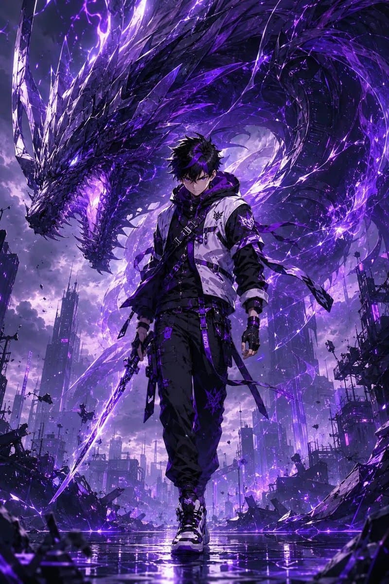 Epic Anime Worldview with Guardian Beast preview image 1