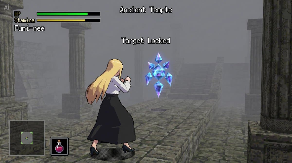 32-bit Low Poly Action RPG Prompt preview image 1