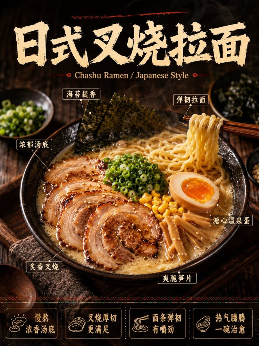 《餐饮新品主打海报》提示词 preview image 1