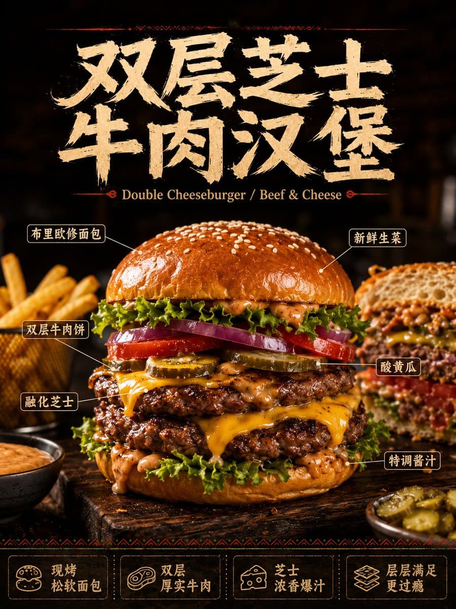 《餐饮新品主打海报》提示词 preview image 3