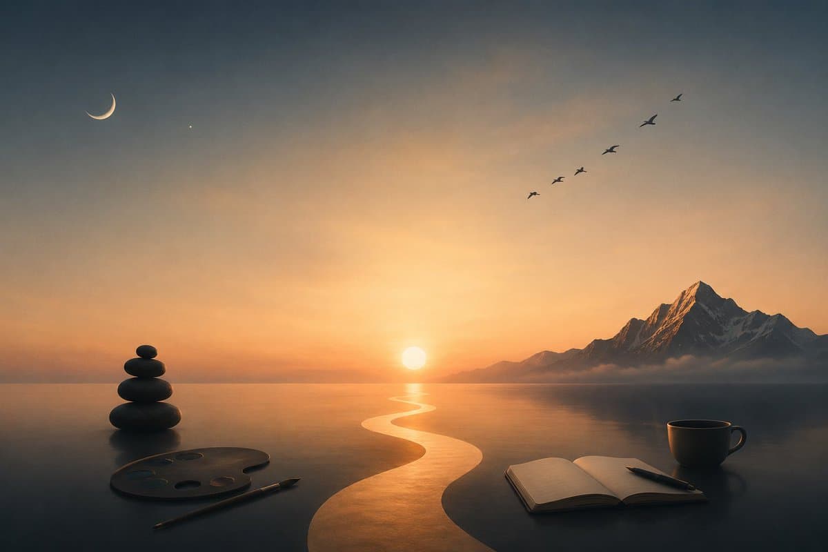 Surreal Sunset Creative Workspace preview image 1