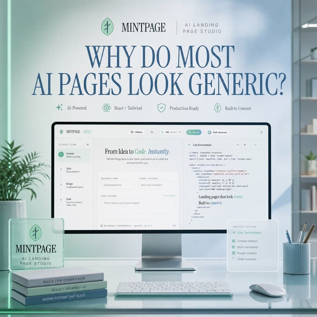 Mintpage AI Landing Page Hero preview image 1