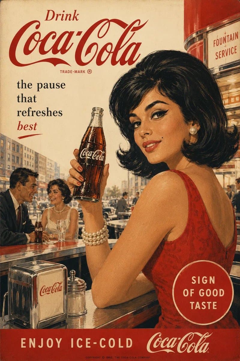 1960s Retro Advertising Poster preview image 2