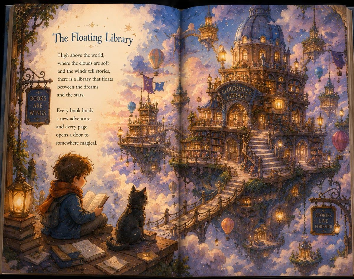 Magical Children's Storybook Illustration preview image 2