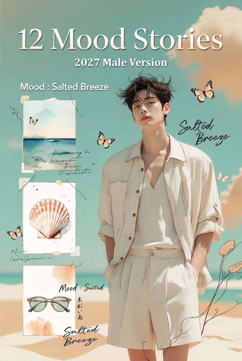Dual-Panel Anime and Beach Scrapbook preview image 2