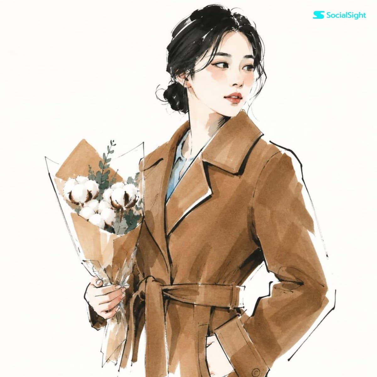 Fashion Editorial Illustration Sketch preview image 2