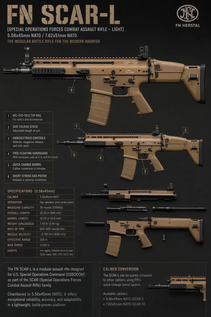 FN SCAR-L Tactical Spec Sheet preview image 1