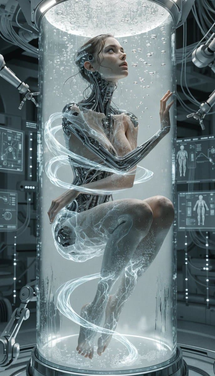 Cybernetic Woman in Cryo Tank preview image 2