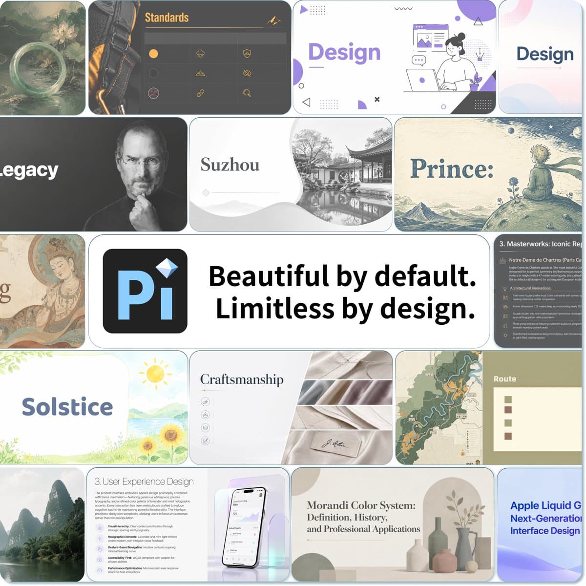 Pi Presentation Template Collage preview image 1