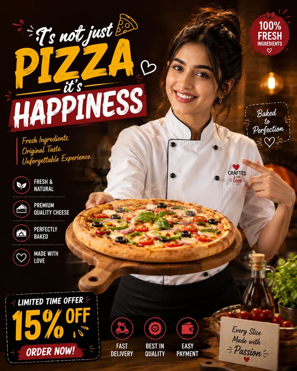 Luxury Fast Food Chef Advertisement preview image 1