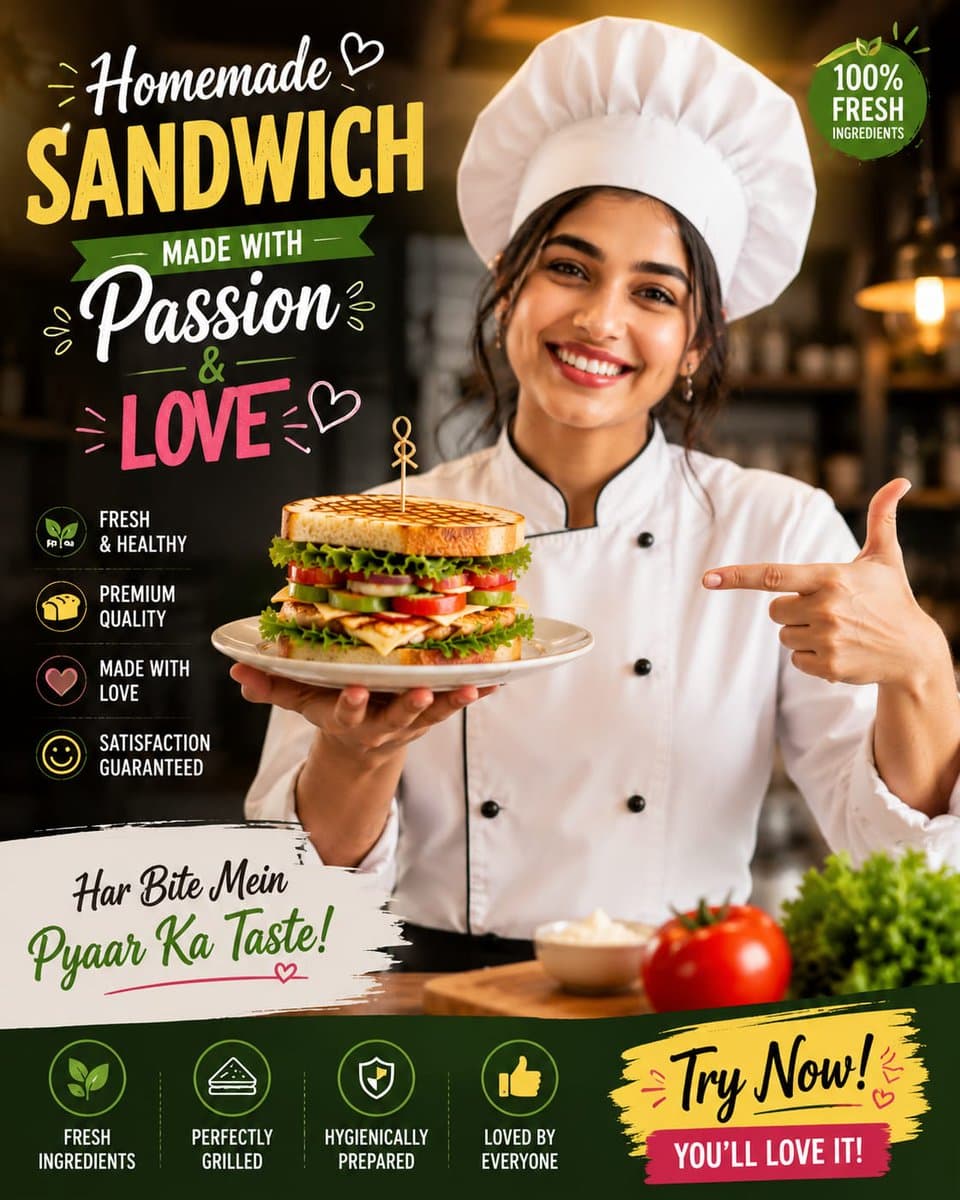 Luxury Fast Food Chef Advertisement preview image 2