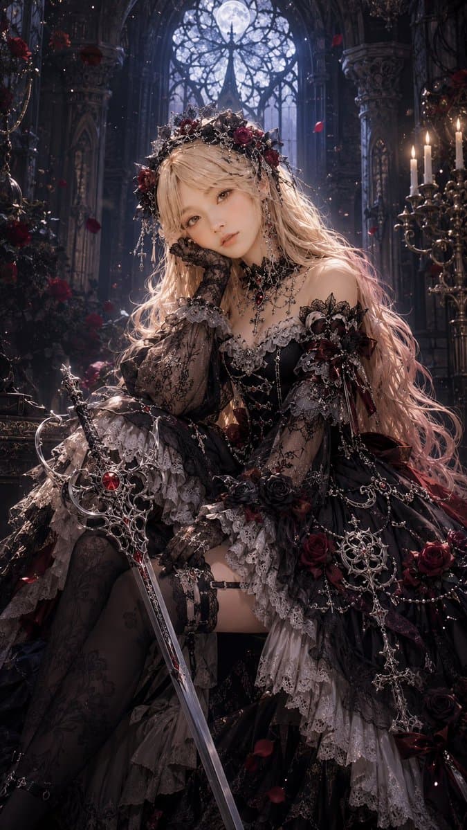 Elegant Gothic Lolita Character Transformation preview image 1
