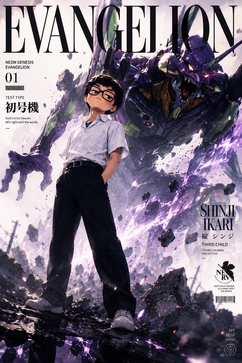 Evangelion Anime Magazine Cover preview image 1