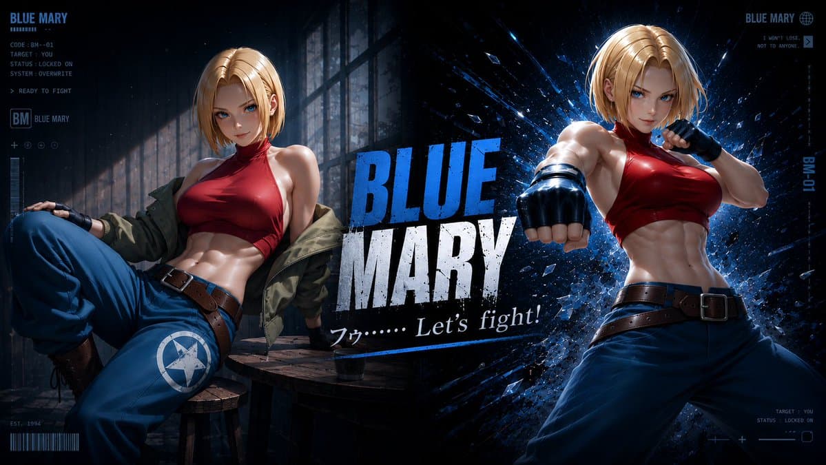 Blue Mary Fighting Game Poster preview image 1