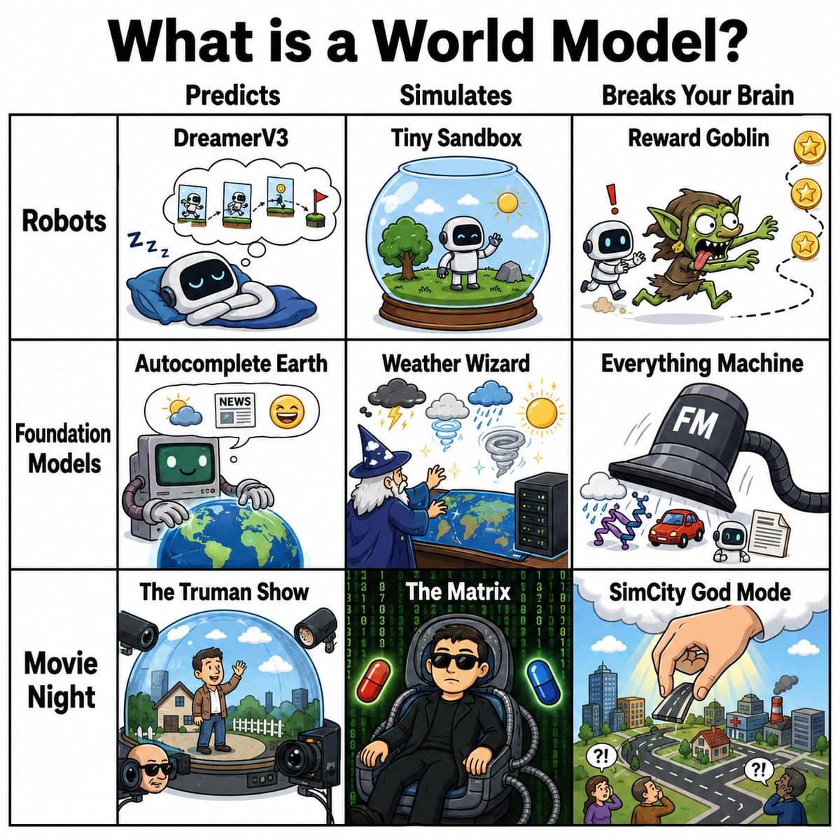World Model Meme Grid preview image 1