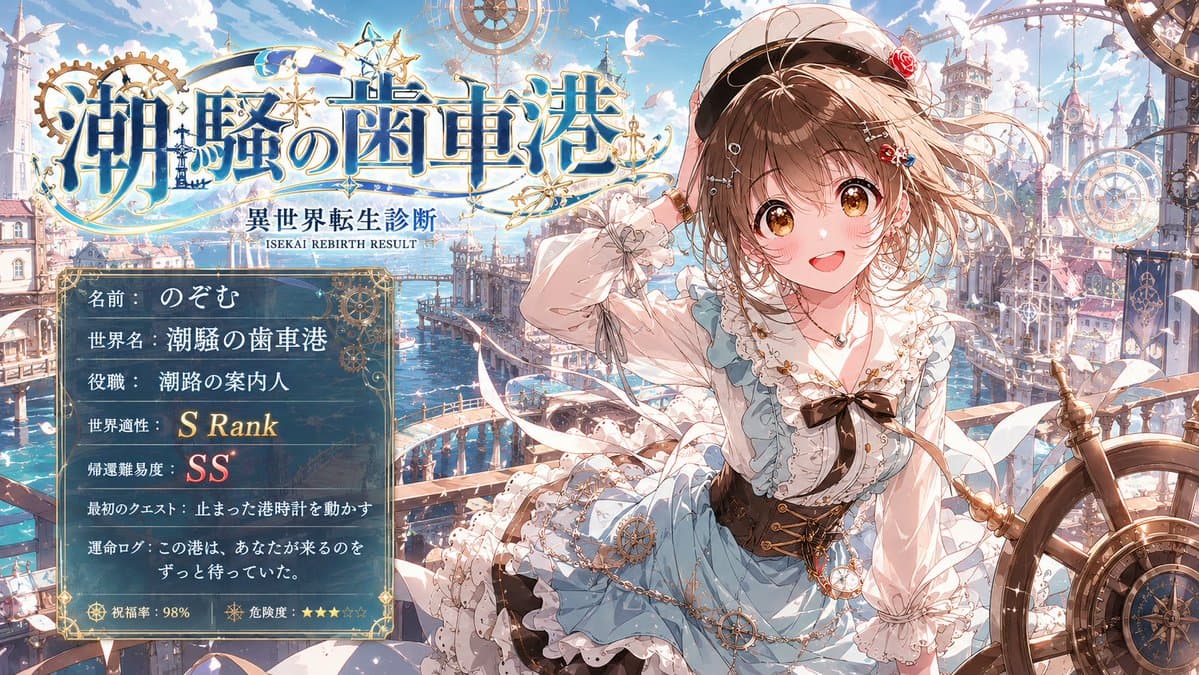 Steampunk Isekai Rebirth Result Card preview image 1