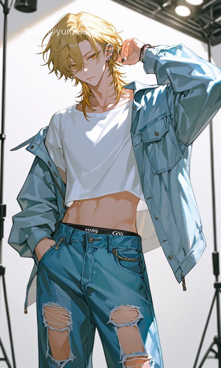 Y2K Anime Streetwear Model preview image 1
