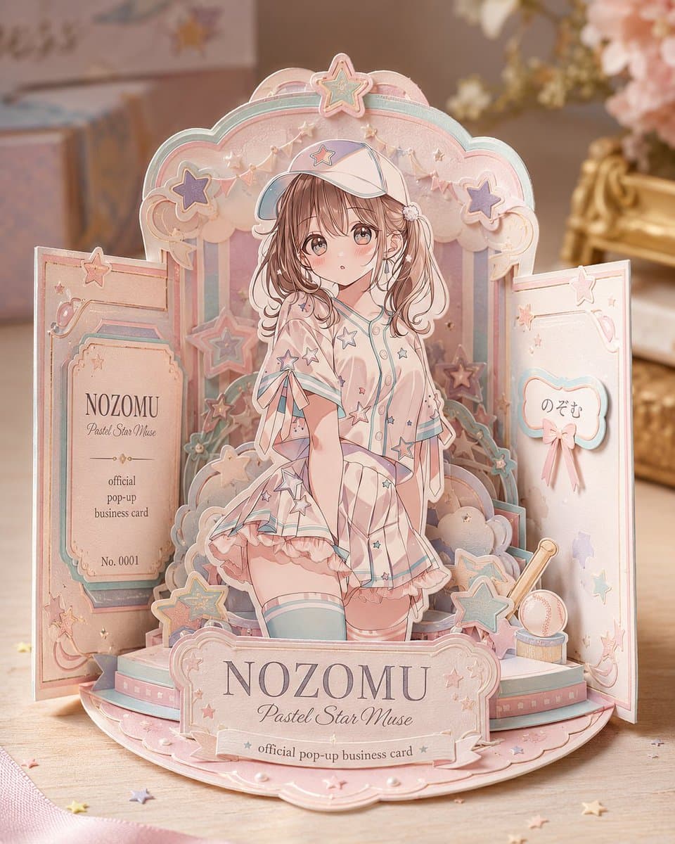 Anime Pop-Up Business Card preview image 2