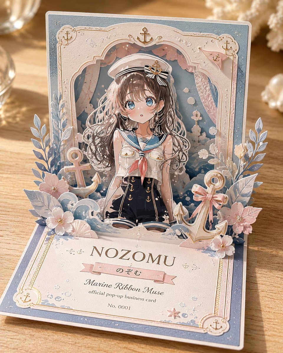 Anime Pop-Up Business Card preview image 3